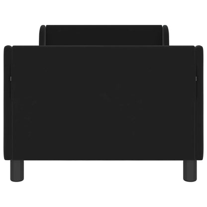 Bedframe voor kinderen met hoofdbord Zwart 80 x 160 cm Fluweel