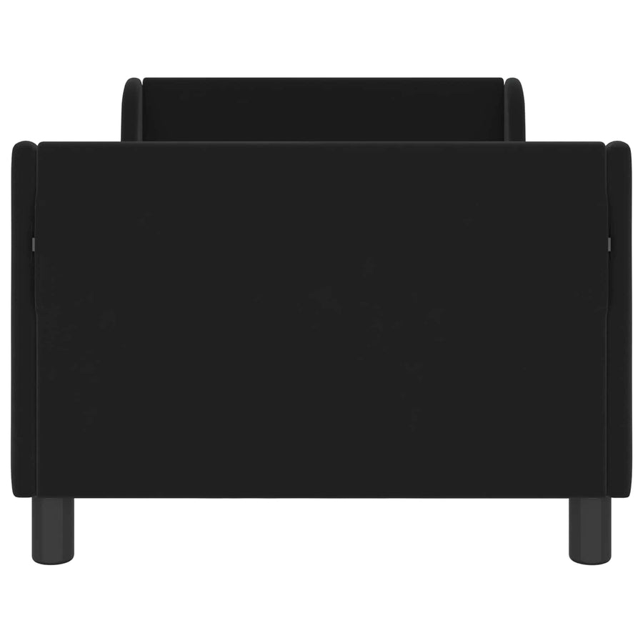 Bedframe voor kinderen met hoofdbord Zwart 80 x 160 cm Fluweel