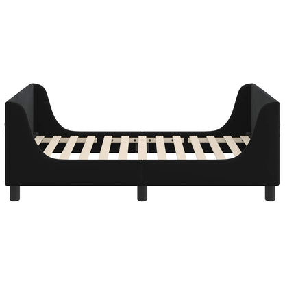 Bedframe voor kinderen met hoofdbord Zwart 80 x 160 cm Fluweel