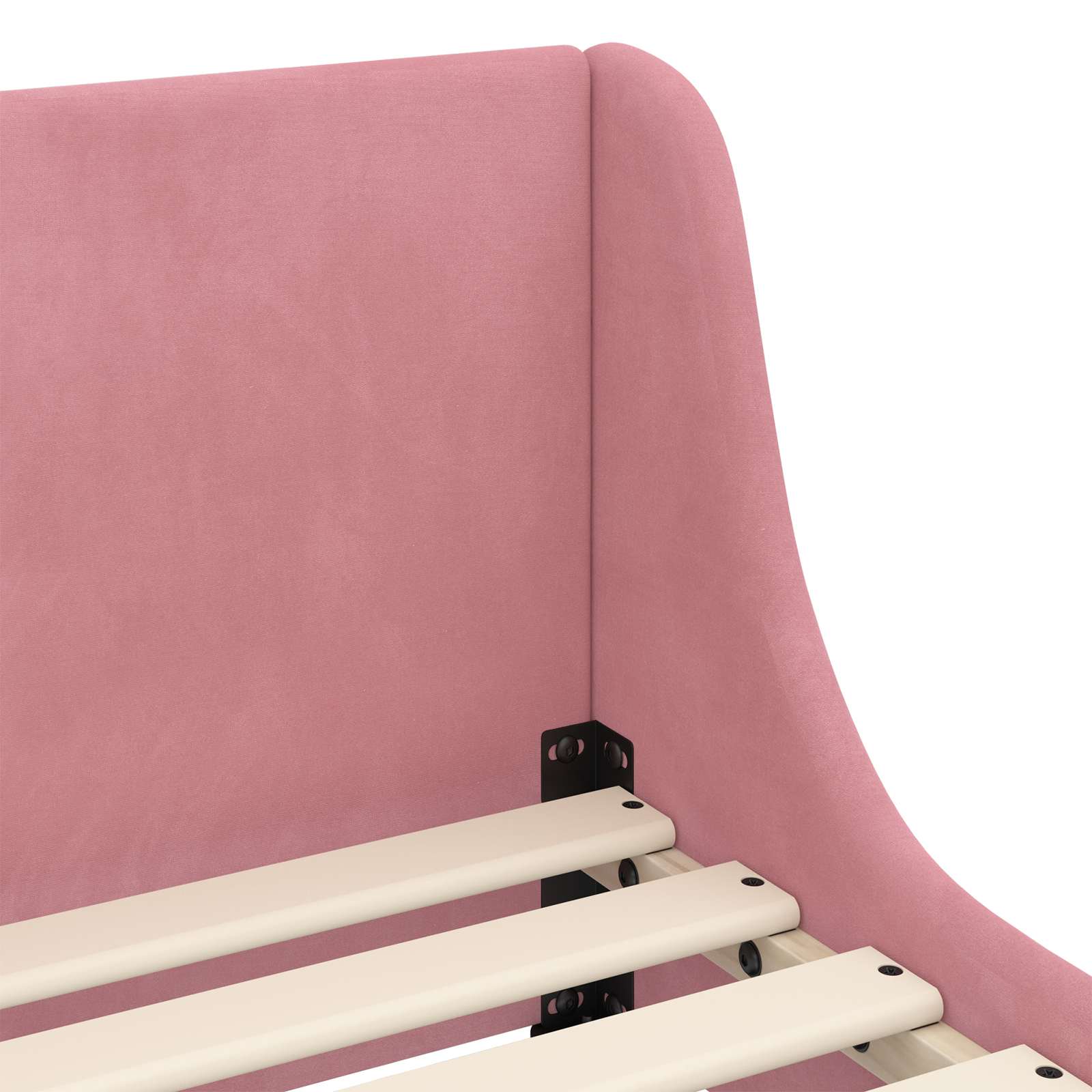 Bedframe voor kinderen met hoofdbord Roze 80 x 160 cm Fluweel