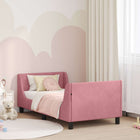 Kinderbedframe 80x160 cm roze fluweel