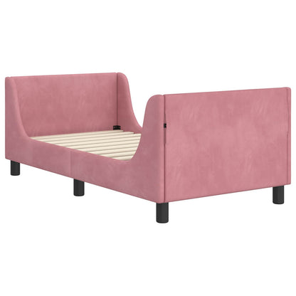 Bedframe voor kinderen met hoofdbord Roze 80 x 160 cm Fluweel