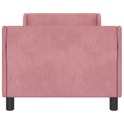 Bedframe voor kinderen met hoofdbord Roze 80 x 160 cm Fluweel