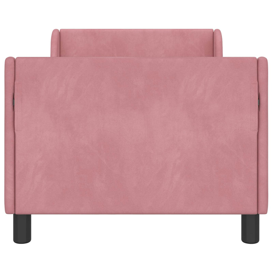 Bedframe voor kinderen met hoofdbord Roze 80 x 160 cm Fluweel