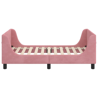 Bedframe voor kinderen met hoofdbord Roze 80 x 160 cm Fluweel