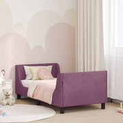 Kinderbedframe 80x160 cm paars fluweel