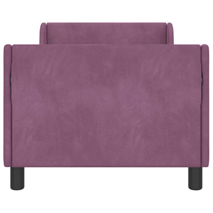 Bedframe voor kinderen met hoofdbord Paars 80 x 160 cm Fluweel