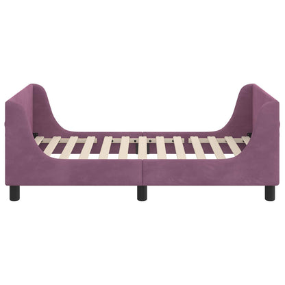 Bedframe voor kinderen met hoofdbord Paars 80 x 160 cm Fluweel