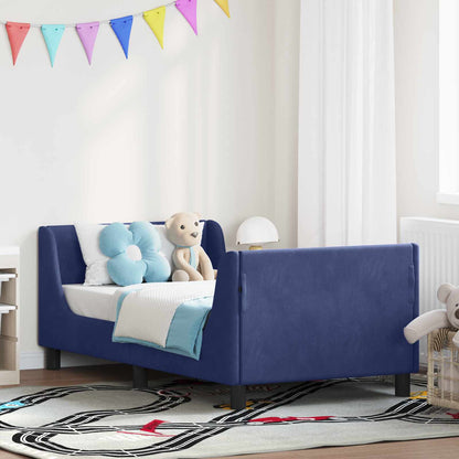 Bedframe voor kinderen met hoofdbord Politieblauw 80 x 160 cm