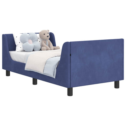 Bedframe voor kinderen met hoofdbord Politieblauw 80 x 160 cm