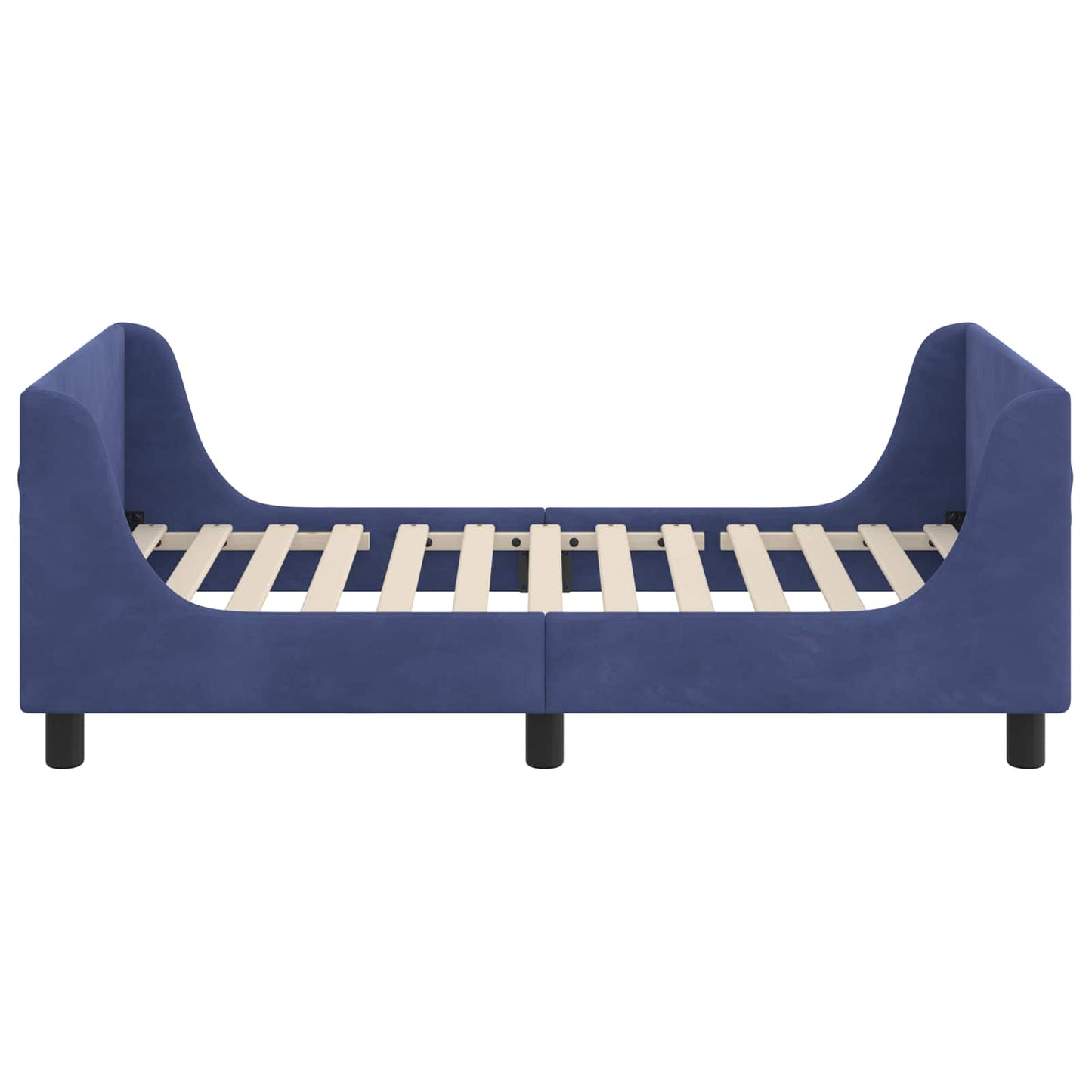 Bedframe voor kinderen met hoofdbord Politieblauw 80 x 160 cm