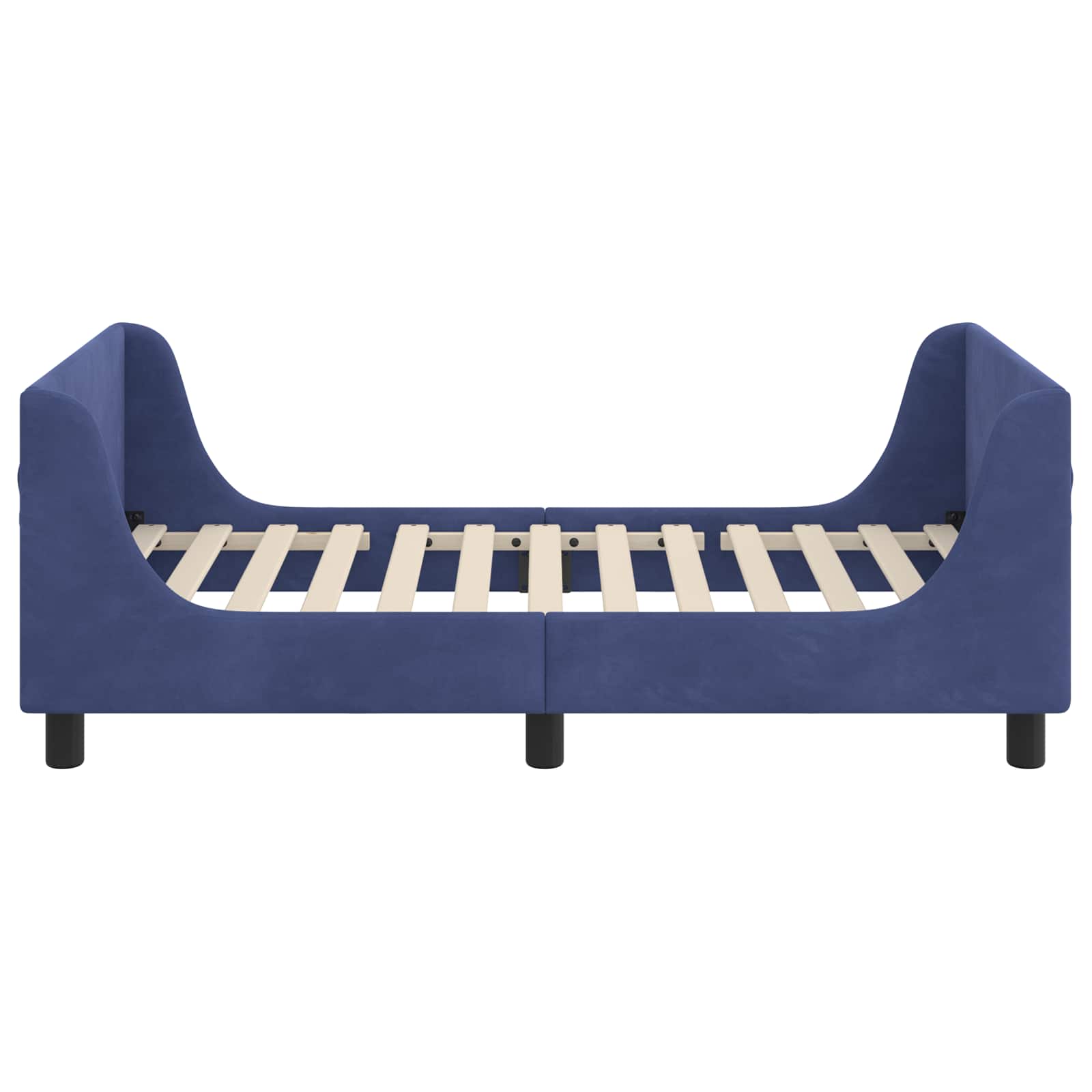Bedframe voor kinderen met hoofdbord Politieblauw 80 x 160 cm