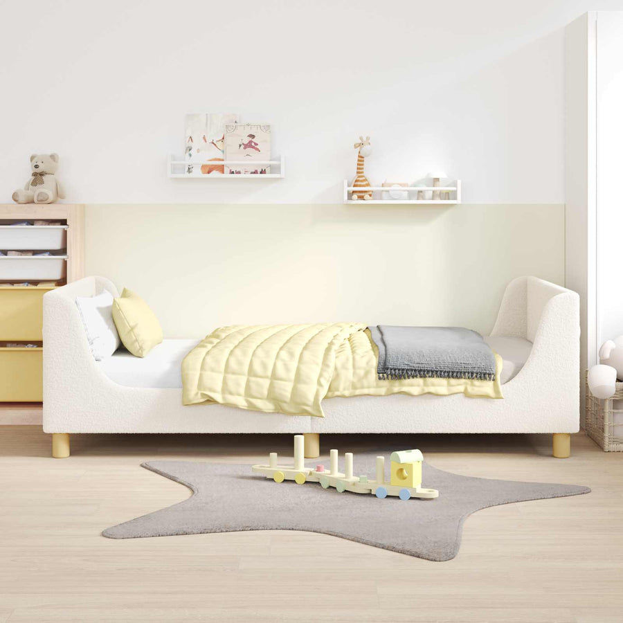 Bedframe voor kinderen met hoofdbord Crème 80 x 200 cm
