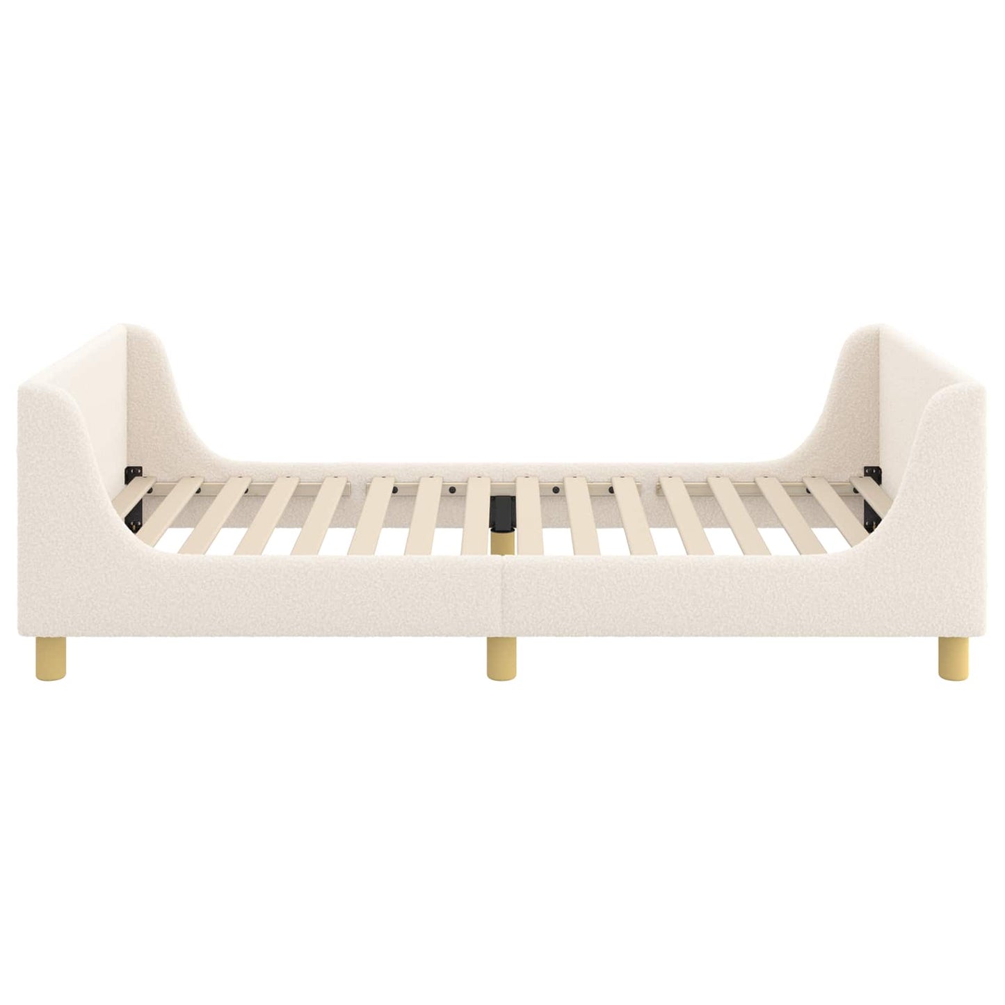 Bedframe voor kinderen met hoofdbord Crème 80 x 200 cm