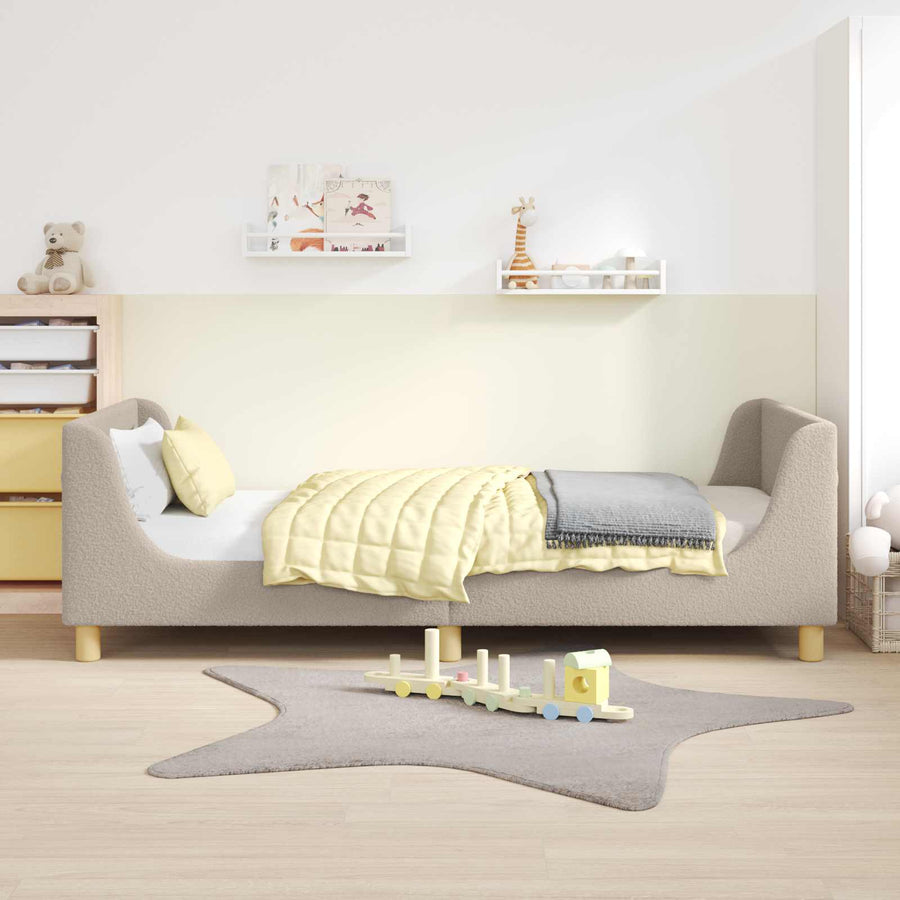 Bedframe voor kinderen met hoofdbord Lichtgrijs 80 x 200 cm