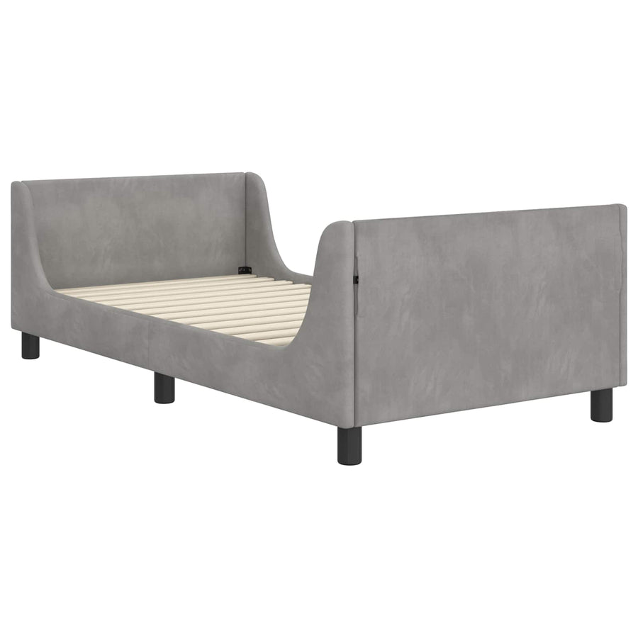 Bedframe voor kinderen met hoofdbord Lichtgrijs 80 x 200 cm