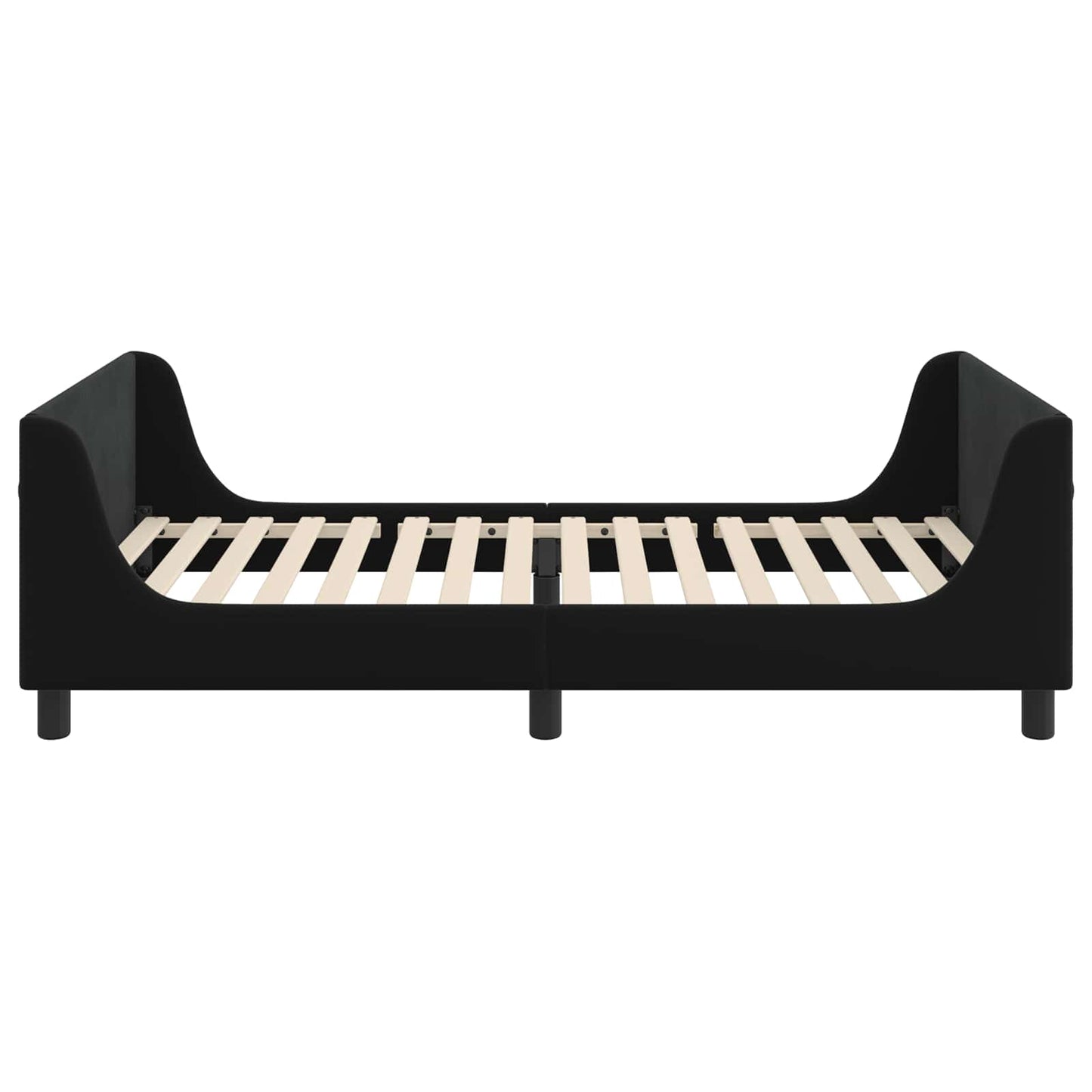 Bedframe voor kinderen met hoofdbord Zwart 80 x 200 cm Fluweel