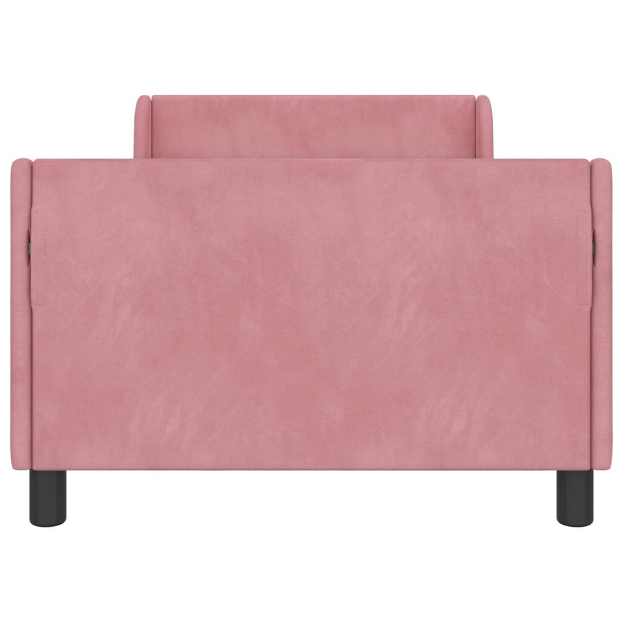 Bedframe voor kinderen met hoofdbord Roze 80 x 200 cm Fluweel
