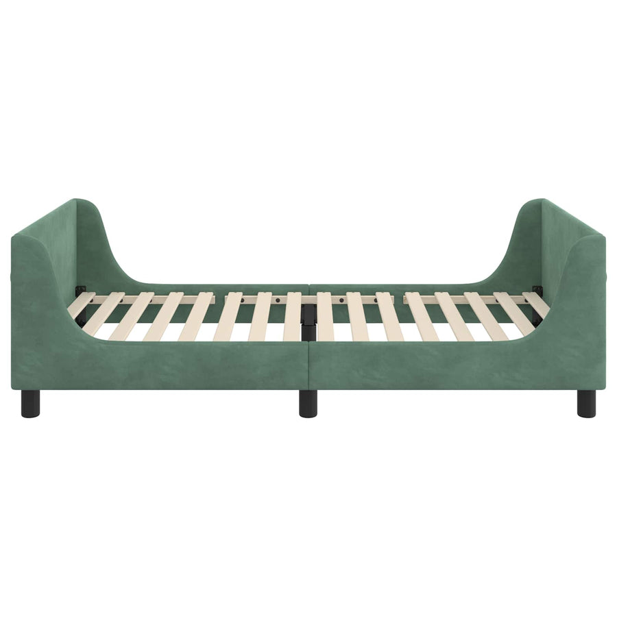 Bedframe voor kinderen met hoofdbord Zeegroen 80 x 200 cm