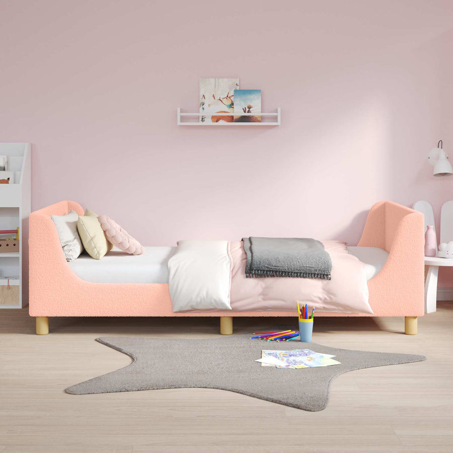 Bedframe voor kinderen met hoofdbord Roze 90 x 190 cm