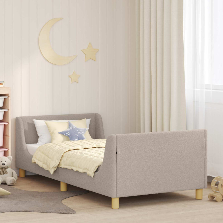 Bedframe voor kinderen met hoofdbord Lichtgrijs 90 x 190 cm