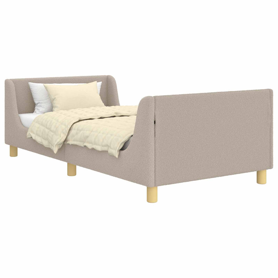 Bedframe voor kinderen met hoofdbord Lichtgrijs 90 x 190 cm