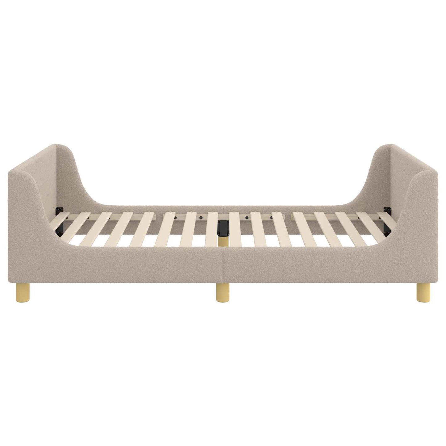 Bedframe voor kinderen met hoofdbord Lichtgrijs 90 x 190 cm
