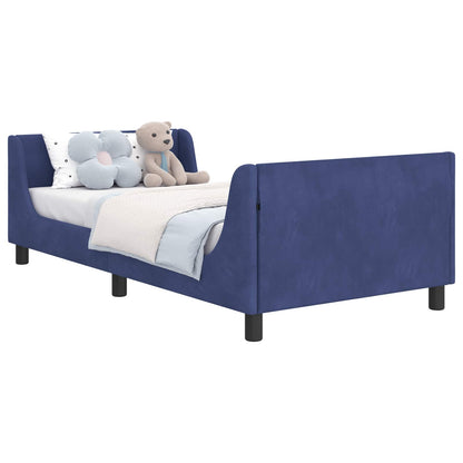 Bedframe voor kinderen met hoofdbord Politieblauw 90 x 190 cm