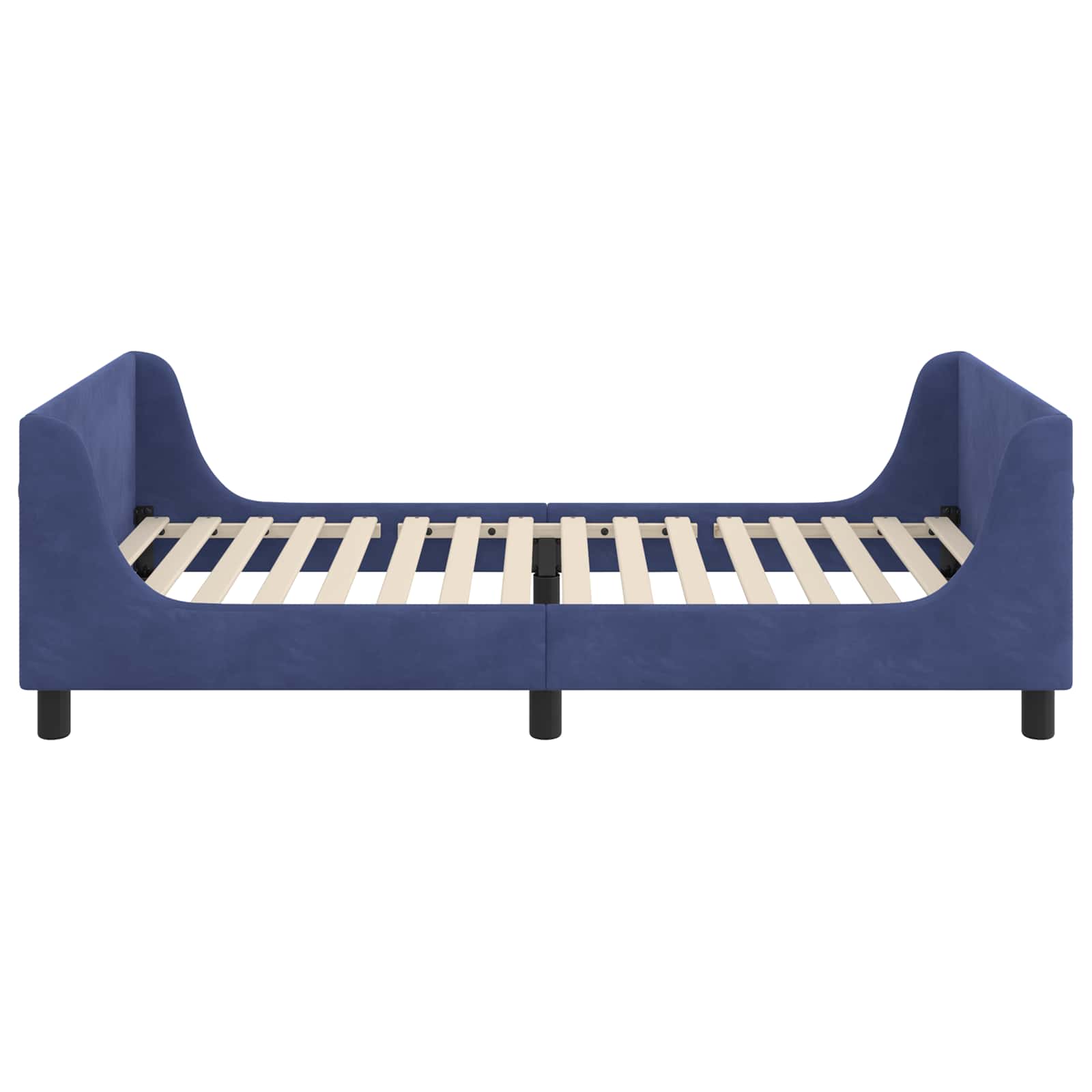 Bedframe voor kinderen met hoofdbord Politieblauw 90 x 190 cm