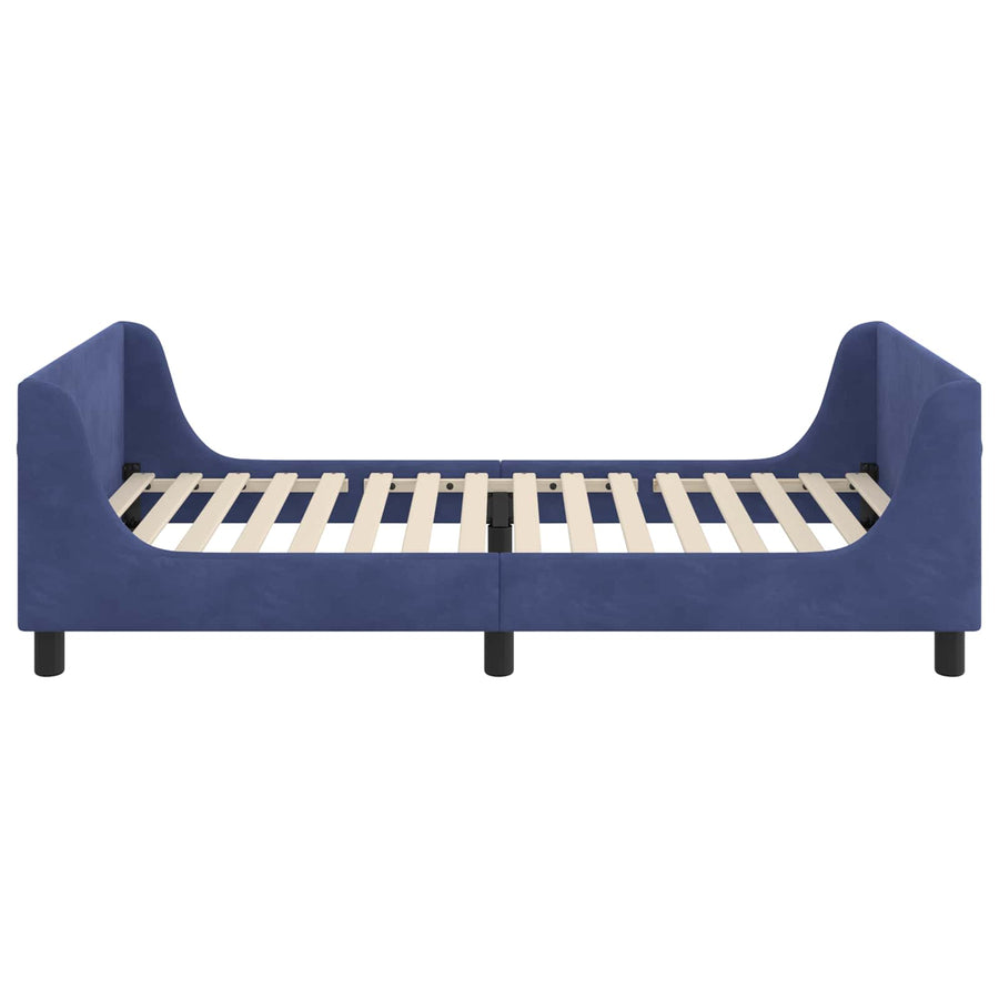 Bedframe voor kinderen met hoofdbord Politieblauw 90 x 190 cm