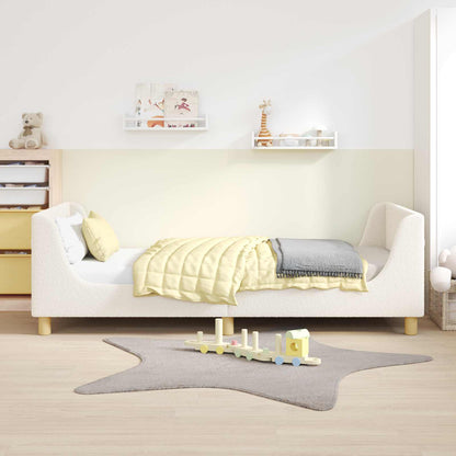 Bedframe voor kinderen met hoofdbord Crème 90 x 200 cm