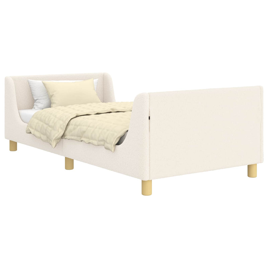 Bedframe voor kinderen met hoofdbord Crème 90 x 200 cm