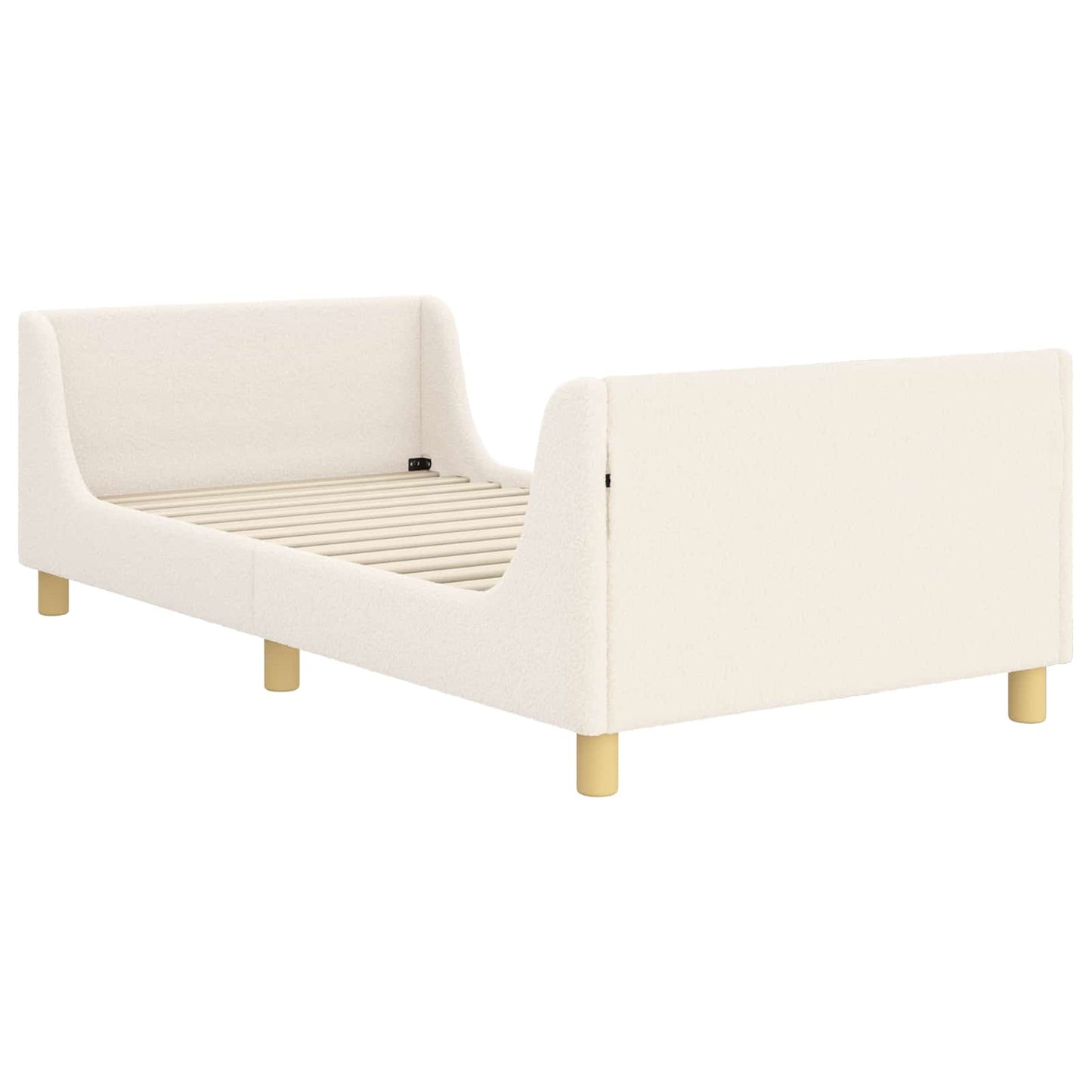 Bedframe voor kinderen met hoofdbord Crème 90 x 200 cm