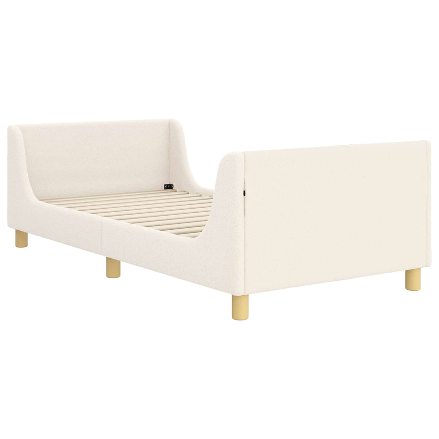 Bedframe voor kinderen met hoofdbord Crème 90 x 200 cm