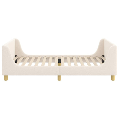 Bedframe voor kinderen met hoofdbord Crème 90 x 200 cm