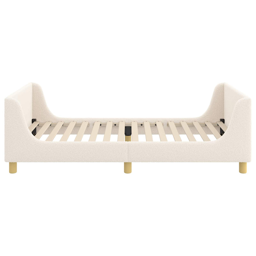 Bedframe voor kinderen met hoofdbord Crème 90 x 200 cm