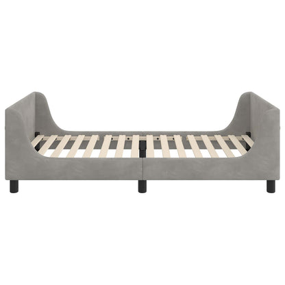 Bedframe voor kinderen met hoofdbord Lichtgrijs 90 x 200 cm