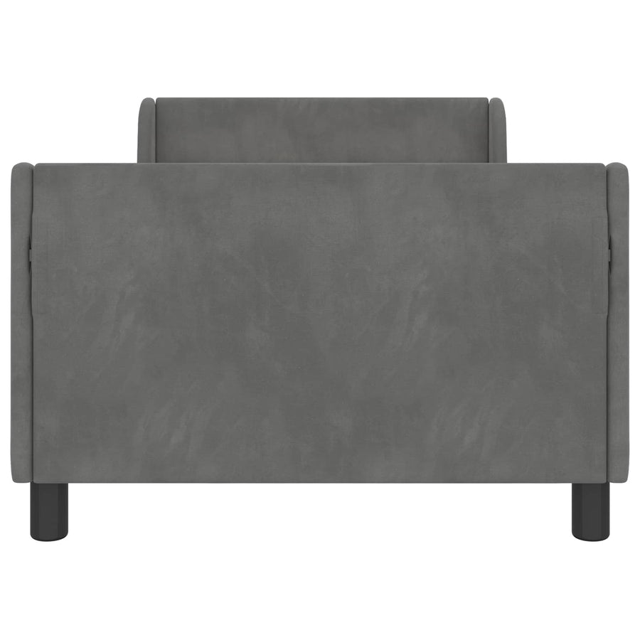 Bedframe voor kinderen met hoofdbord Donkergrijs 90 x 200 cm