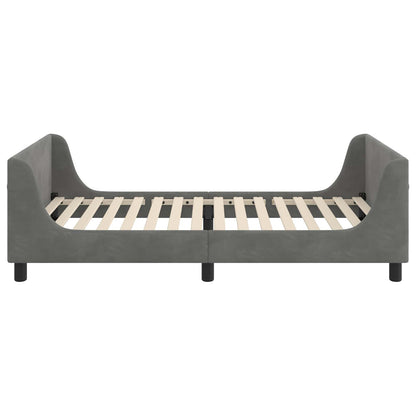 Bedframe voor kinderen met hoofdbord Donkergrijs 90 x 200 cm