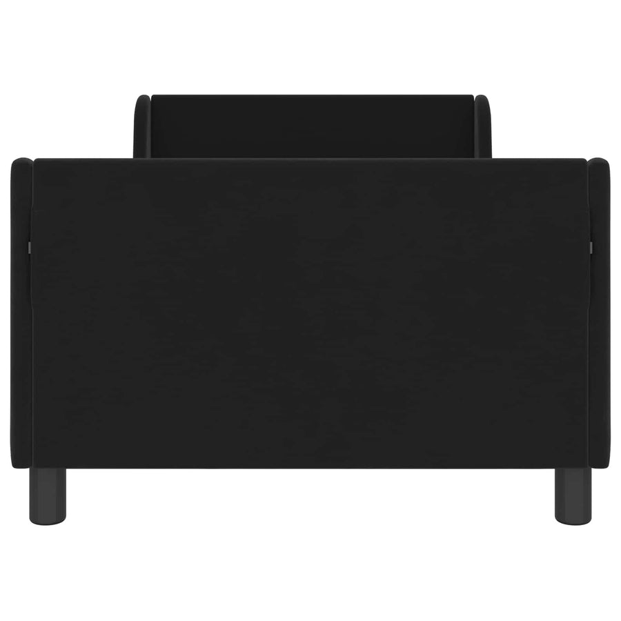 Bedframe voor kinderen met hoofdbord Zwart 90 x 200 cm Fluweel