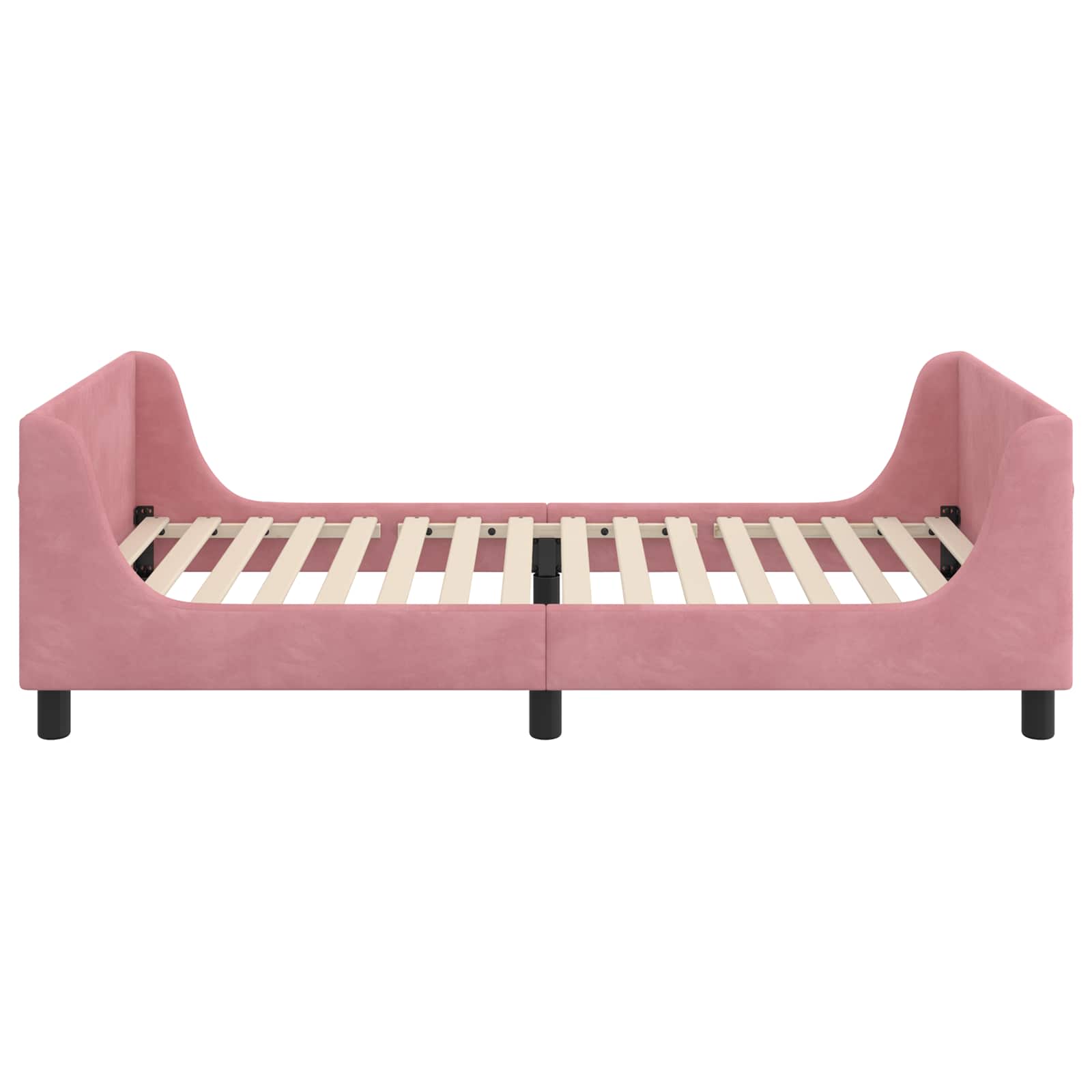 Bedframe voor kinderen met hoofdbord Roze 90 x 200 cm Fluweel