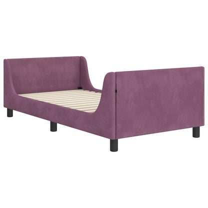 Bedframe voor kinderen met hoofdbord Paars 90 x 200 cm Fluweel
