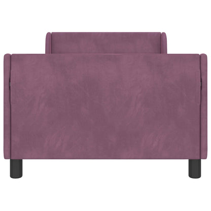 Bedframe voor kinderen met hoofdbord Paars 90 x 200 cm Fluweel
