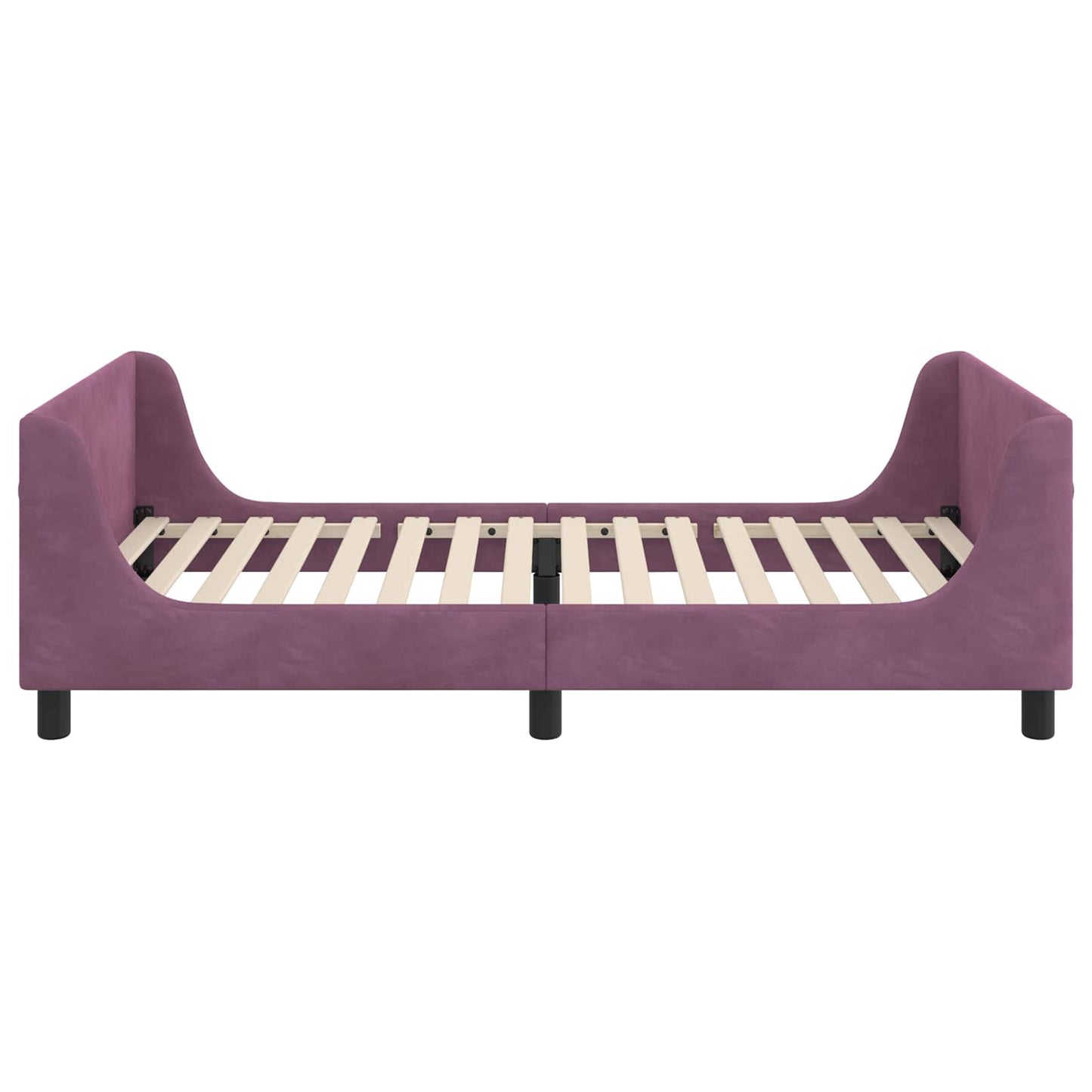 Bedframe voor kinderen met hoofdbord Paars 90 x 200 cm Fluweel