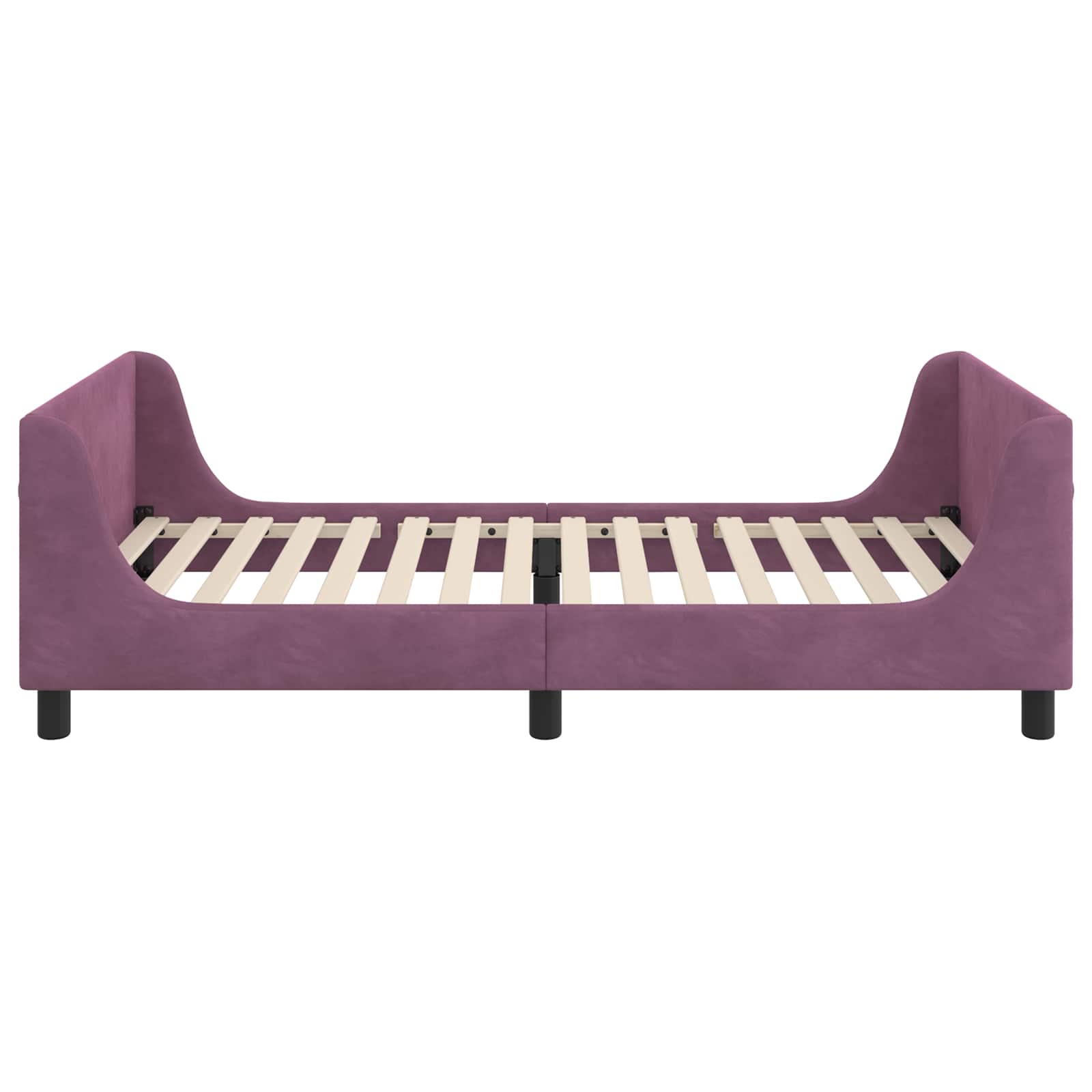 Bedframe voor kinderen met hoofdbord Paars 90 x 200 cm Fluweel