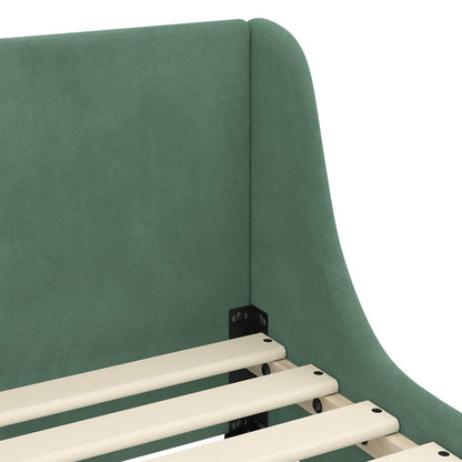 Bedframe voor kinderen met hoofdbord Zeegroen 90 x 200 cm