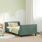 Bedframe voor kinderen met hoofdbord Zeegroen 90 x 200 cm