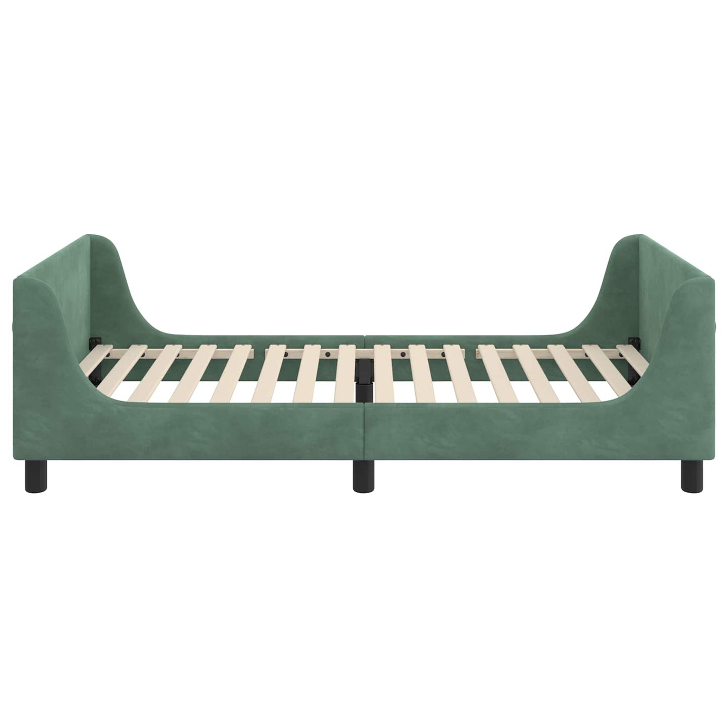 Bedframe voor kinderen met hoofdbord Zeegroen 90 x 200 cm