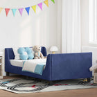 Kinderbedframe 90x200 cm politieblauw bewerkt hout