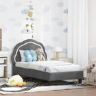 Peuterbed 70x140 cm donkergrijs fluweel